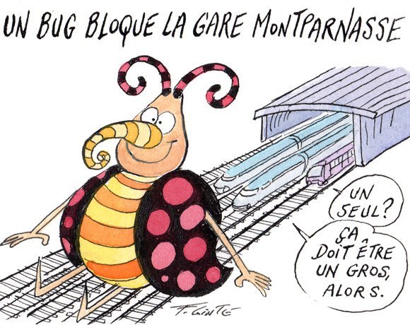Dessin: Trafic interrompu gare Montparnasse après un problème informatique